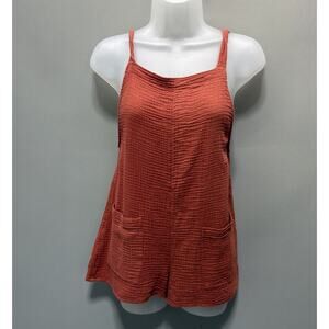 Xhilaration Gauzy Romper Size M Tank Shorts Summer Top Burnt Orange